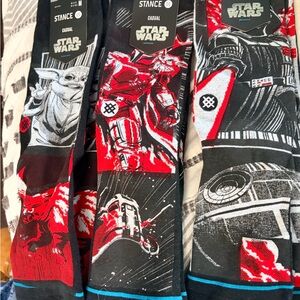 Stance Star Wars Casual Crew Socks - Black, Red, Gray